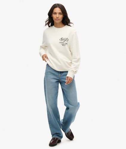 Women's Oversized Copper Label Graphic Crew Sweatshirt - Size: XL - Superdry - Modalova