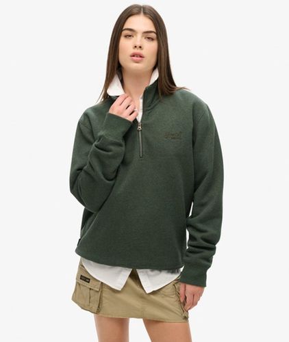 Damen OverGrößed Essential Sweatshirt mit Halbem Reißverschluss und Logo - Größe: Xxl - Superdry - Modalova