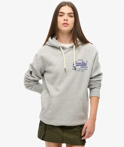 Damen Klassisches, übergroßes Vintage Hoodie mit Logo - Größe: Xxl - Superdry - Modalova