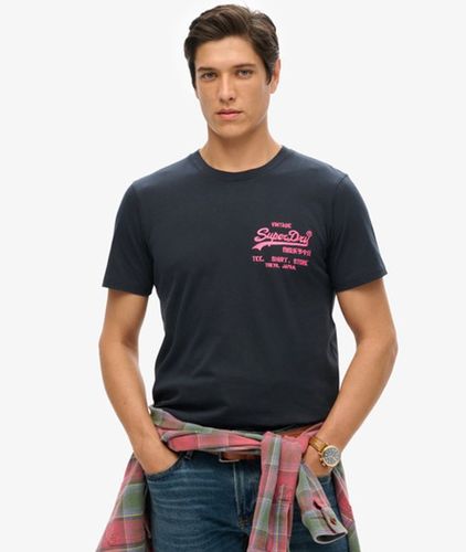 Herren Neonfarbenes T-shirt mit Vintage-logo - Größe: L - Superdry - Modalova