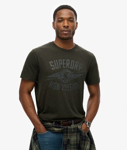 Herren T-shirt mit Rocker-grafik im Retro-look - Größe: M - Superdry - Modalova