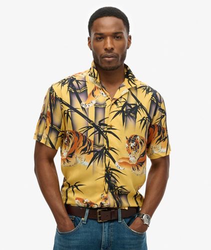 Men's Hawaiian Resort Shirt Yellow / Tora Gold - Size: XL - Superdry - Modalova