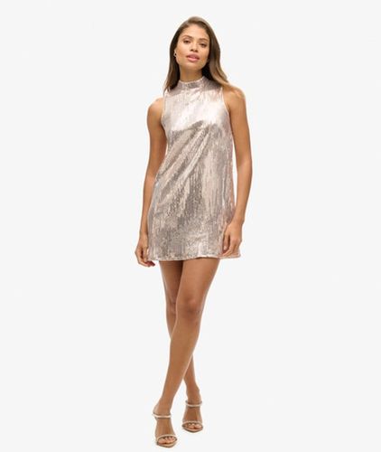 Damen Ärmelloses A-linien-minikleid mit Pailletten - Größe: 38 - Superdry - Modalova