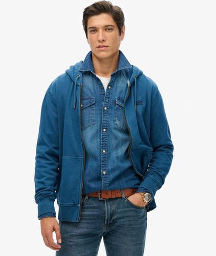 Herren Verwaschene Essential Kapuzenjacke mit Logo - Größe: S - Superdry - Modalova