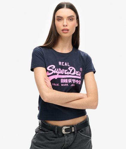 Women's Neon Graphic Fitted T-shirt / Eclipse - Size: 10 - Superdry - Modalova
