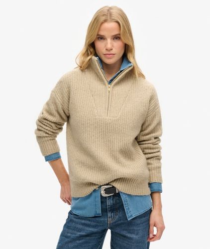 Damen Essential Pullover mit Reißverschluss am Kragen, Größe: 40 - Superdry - Modalova