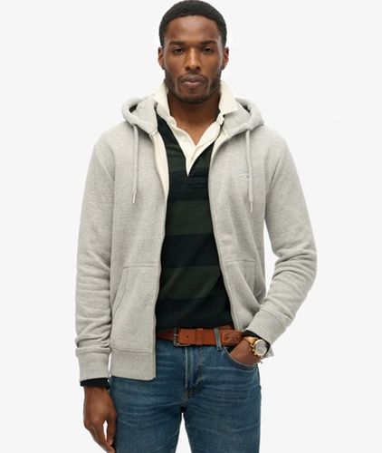 Herren Kapuzenjacke aus Bio-baumwolle mit Gesticktem Vintage Logo - Größe: M - Superdry - Modalova