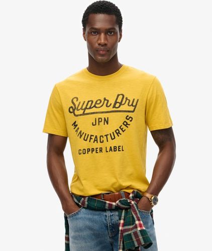 Herren Copper Label T-shirt mit Schriftzug - Größe: M - Superdry - Modalova