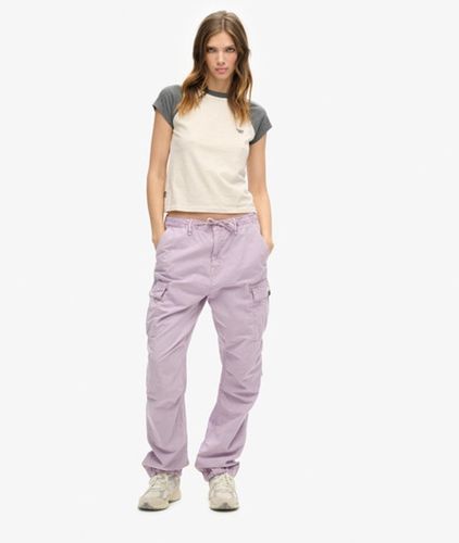 Women's Low Rise Para Cargo Pants / Soft Lilac - Size: 32/32 - Superdry - Modalova