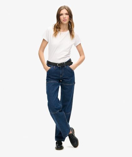 Damen Mittelhohe Denim Carpenter Jeans aus Bio-baumwolle - Größe: 28/30 - Superdry - Modalova