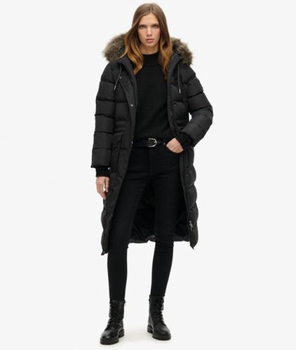 Women's Everest Faux Fur Longline Coat - Size: 14 - Superdry - Modalova