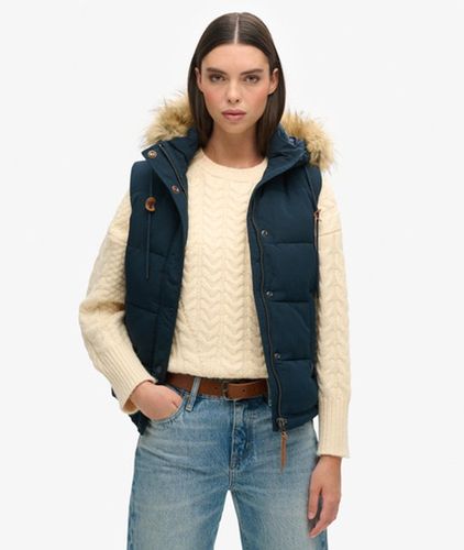 Damen Everest Kunstfell-weste - Größe: 42 - Superdry - Modalova