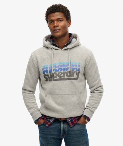 Men's Stacked Hoodie Grey / Grey Marl - Size: L - Superdry - Modalova