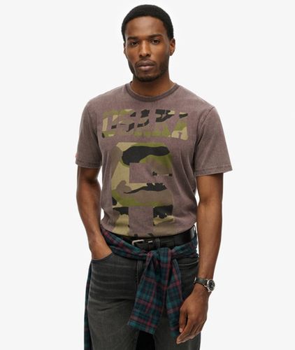 Men's Osaka Loose T-shirt Navy / Dusty Brown - Size: Xxxl - Superdry - Modalova