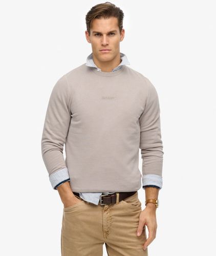 Men's Micro Rundhals-sweatshirt mit Logo - Größe: Xxl - Superdry - Modalova