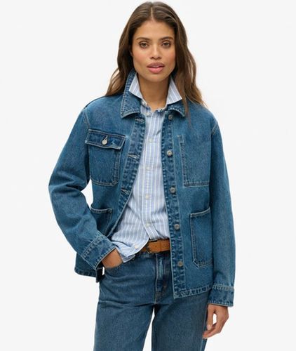 Damen Denim Chore Jacke - Größe: 42 - Superdry - Modalova