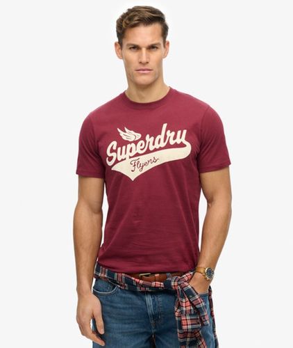 Herren Flyers T-shirt mit Schriftzug - Größe: S - Superdry - Modalova