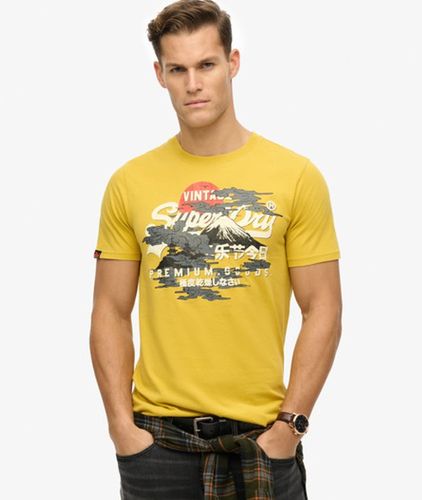 Men's Vintage Logo Tokyo Relaxed T-shirt Yellow / Oil Yellow - Size: XL - Superdry - Modalova