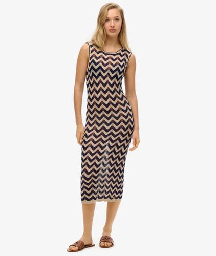 Damen Midi-strickkleid mit Zickzackmuster - Größe: 40 - Superdry - Modalova