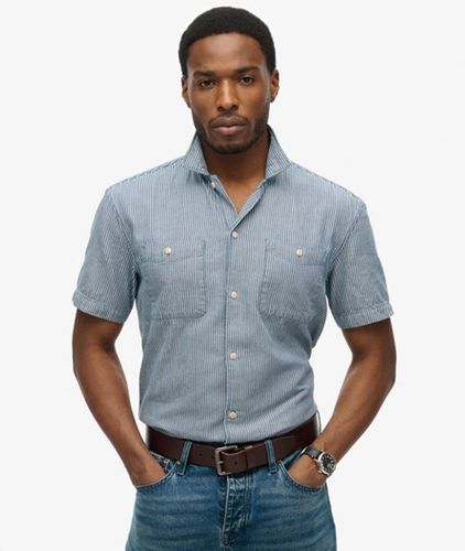 Herren Kurzärmeliges Merchant Hemd im Arbeiterstil - Größe: L - Superdry - Modalova