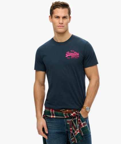Men's Vintage Logo Embroidered Relaxed T-shirt / Eclipse - Size: S - Superdry - Modalova