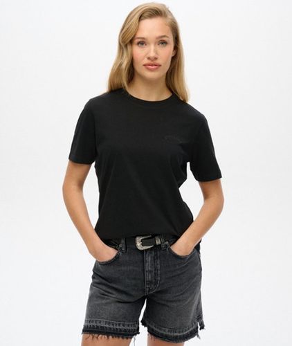 Women's Essential Logo Embroidered T-shirt Black - Size: 10 - Superdry - Modalova