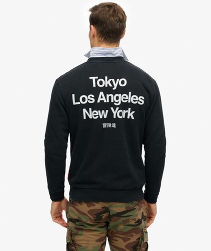 Herren Core City Sweatshirt mit Rundhalsausschnitt und Logo - Größe: M - Superdry - Modalova
