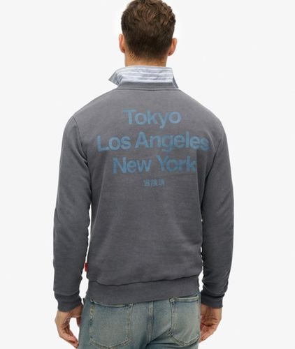 Herren Core City Sweatshirt mit Rundhalsausschnitt und Logo - Größe: M - Superdry - Modalova