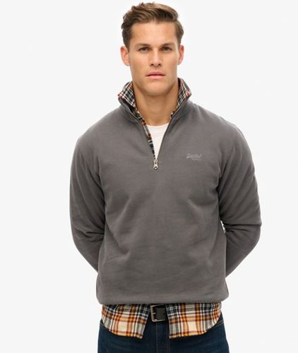 Herren Essential Sweatshirt mit Halblangem Reißverschluss und Logo - Größe: M - Superdry - Modalova