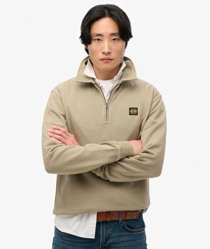 Herren Sweatshirt mit Kontrastnähten und Reißverschluss - Größe: XL - Superdry - Modalova