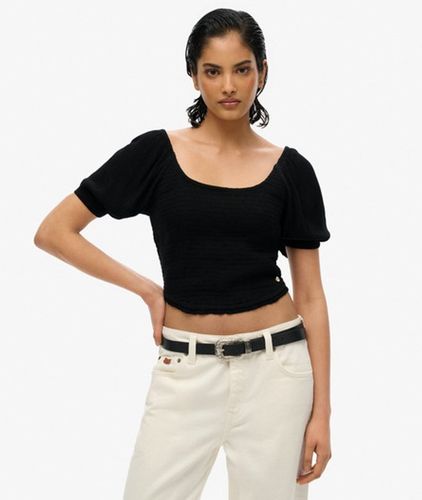 Damen Gesmoktes Oberteil aus Webstoff - Größe: 40 - Superdry - Modalova