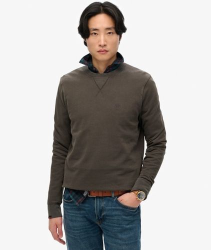 Men's Classic Essential Sweatshirt Dark Grey / Washed Black - Size: Xxxl - Superdry - Modalova