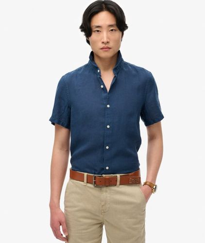 Herren Vacation Hemd mit Kurzen Ärmeln aus Leinen - Größe: S - Superdry - Modalova