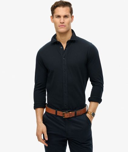 Herren Langärmeliges Vintage Destroy Pikeehemd - Größe: S - Superdry - Modalova