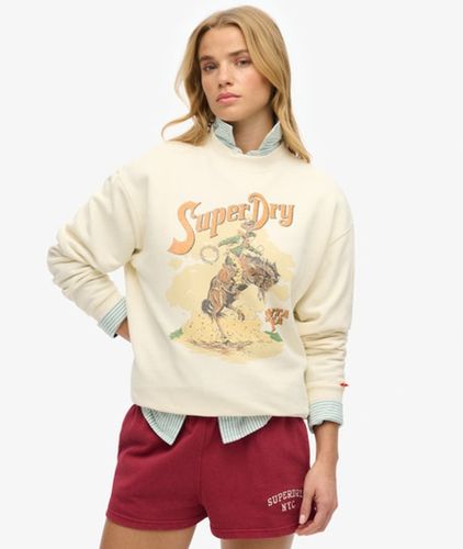Women's Lässiges Souvenir Sweatshirt mit Grafik und Rundhalsausschnitt - Größe: 42 - Superdry - Modalova