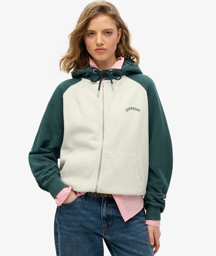 Damen Übergroße Essential Logo Raglan-kapuzenjacke - Größe: 34 - Superdry - Modalova