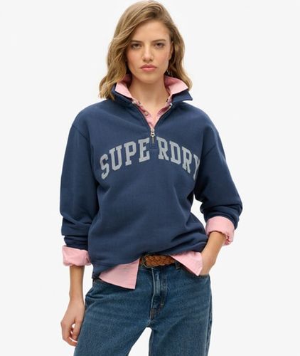 Damen Athletic Essentials Oberteil mit Rv-kragen - Größe: 44 - Superdry - Modalova