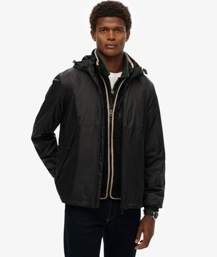 Men's Windbreaker-jacke mit Kapuze und Logo - Größe: XL - Superdry - Modalova