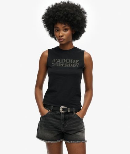 Women's Sport Luxe Fitted Tank Top / Vulcan - Size: 6 - Superdry - Modalova