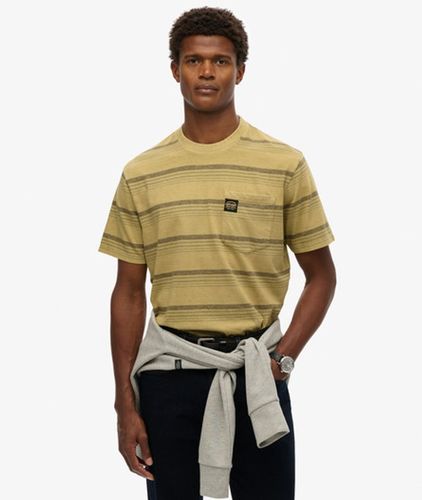 Herren T-shirt mit Tasche und Kontraststreifen - Größe: XL - Superdry - Modalova