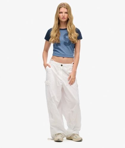 Women's Baggy Parachute Pants / Optic - Size: S/M - Superdry - Modalova