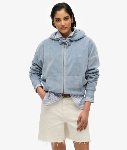 Damen Velours-kapuzenjacke - Größe: 44 - Superdry - Modalova
