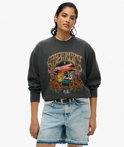 Damen Lockeres Psych Surf Sweatshirt mit Rundhalsausschnitt - Größe: 36 - Superdry - Modalova