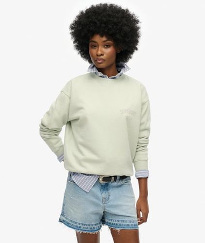 Damen Lockeres Sport Luxe Sweatshirt mit Rundhalsausschnitt - Größe: 38 - Superdry - Modalova