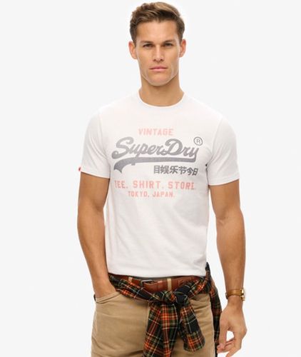 Men's Vintage Logo Heritage Relaxed T-shirt White / Optic - Size: Xxxl - Superdry - Modalova