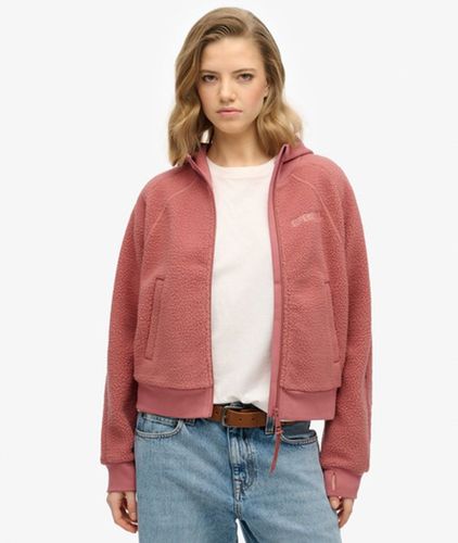 Damen Active Tech Fleece Kapuzenjacke mit Reißverschluss - Größe: 46 - Superdry - Modalova