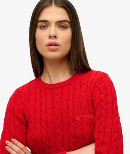 Damen Essentials Pullover mit Schmalem Zopfstrickdesign - Größe: 36 - Superdry - Modalova