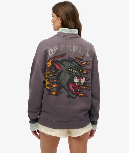 Women's Übergroßes Old School Tattoo Sweatshirt mit Rundhalsausschnitt - Größe: 40 - Superdry - Modalova