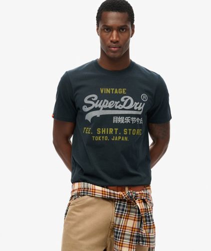 Men's Vintage Logo Heritage Relaxed T-shirt Navy / Eclipse Navy - Size: M - Superdry - Modalova