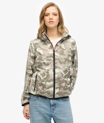 Women's Windbreaker-jacke mit Kapuze und Logo - Größe: 40 - Superdry - Modalova